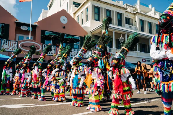 People in cultural garments dancing