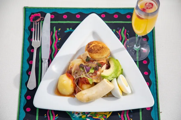 A codfish breakfast in Bermuda