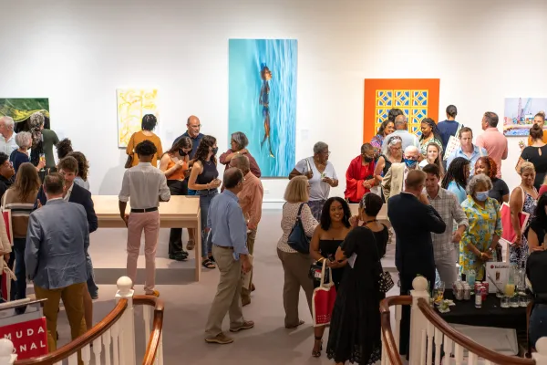A reception at the Bermuda National Gallery