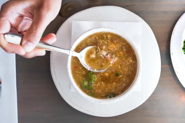 A hearty bowl of soup