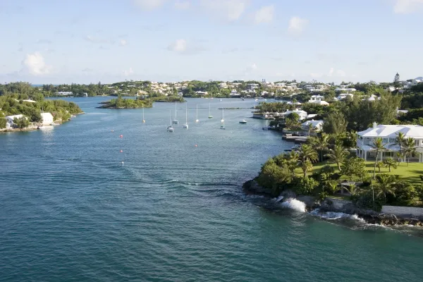 Boats on a bay in the Central Parishes of Bermuda