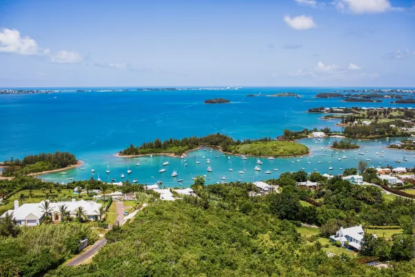 Boats on a bay in the Western Parishes of Bermuda