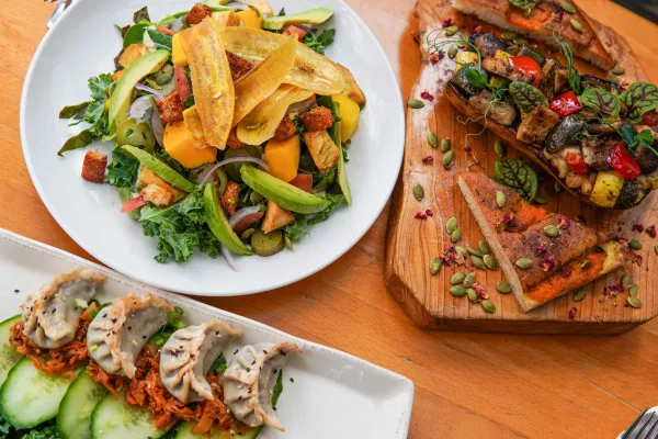 An array of traditional Bermudian dishes