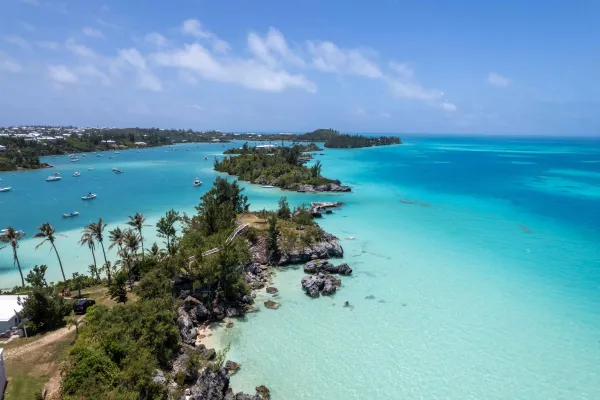 A coastal beach road in Bermuda