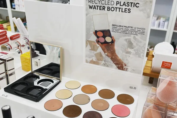 A makeup display at Salt & Cedar in Bermuda