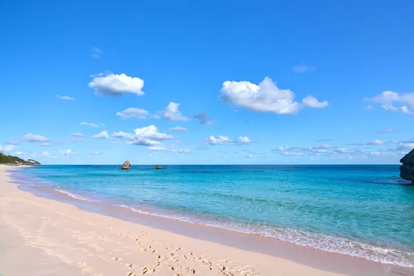 A secluded beach in Bermuda
