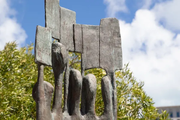 A sculpture in Hamilton, Bermuda called Up We Rise