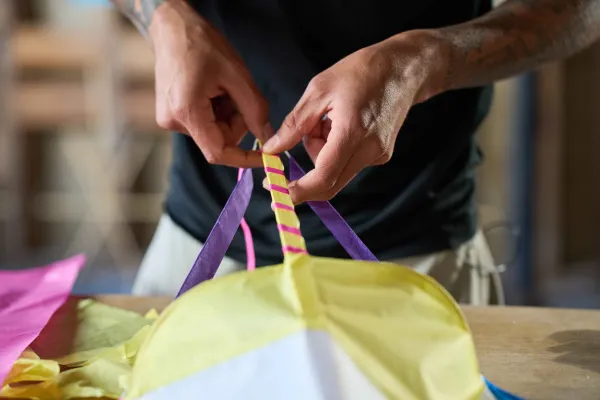 Kite making in Bermuda