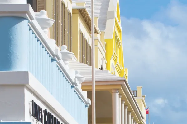 Buildings on Front Street in Bermuda