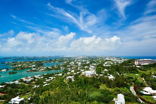 An aerial view of Bermuda