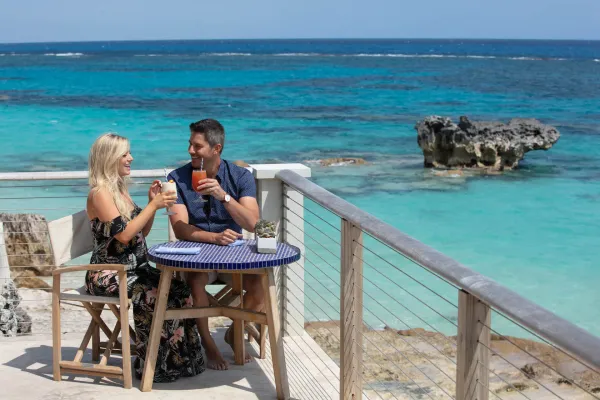 Arie and Lauren at a private table