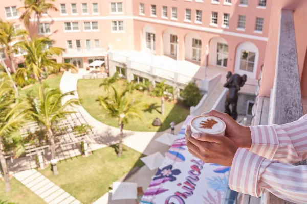 Hamilton Princess Artwork in courtyard.