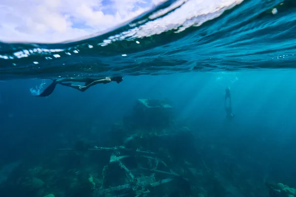 A person SCUBA diving in Bermuda