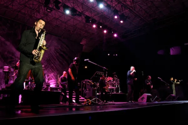 Band performing live music on stage