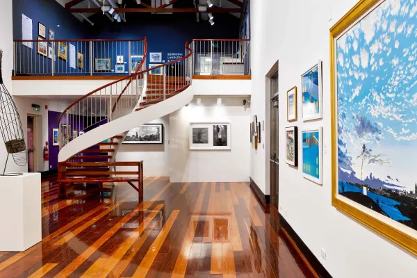 The interior of the Masterworks main gallery. 