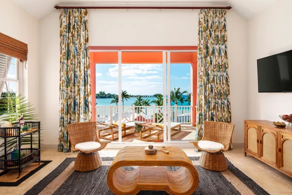 Cambridge Beaches – Reimagined One Bedroom Water View Suite - Living Room