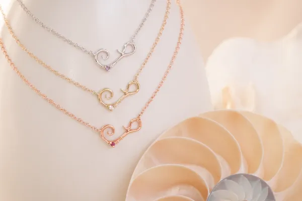 Alexandra Mosher Studio Jewellery – Alexandra's Bermuda Birthstone Necklace In 14K Gold