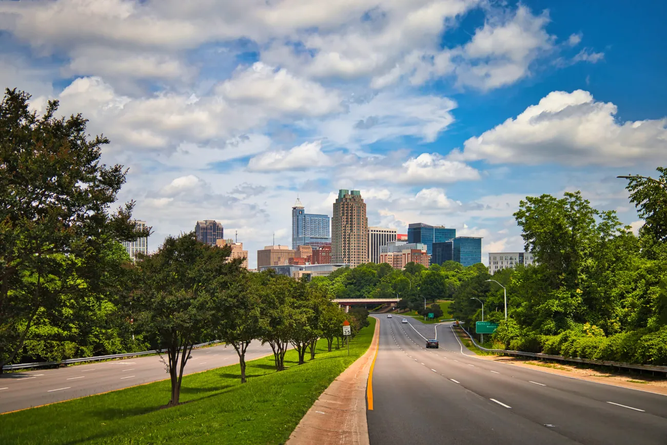 A Raleigh city roadway