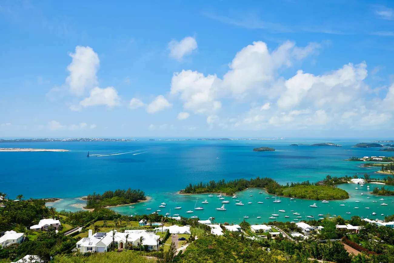 Bermuda's Great Sound from the top of Gibbs Hill Lighthouse