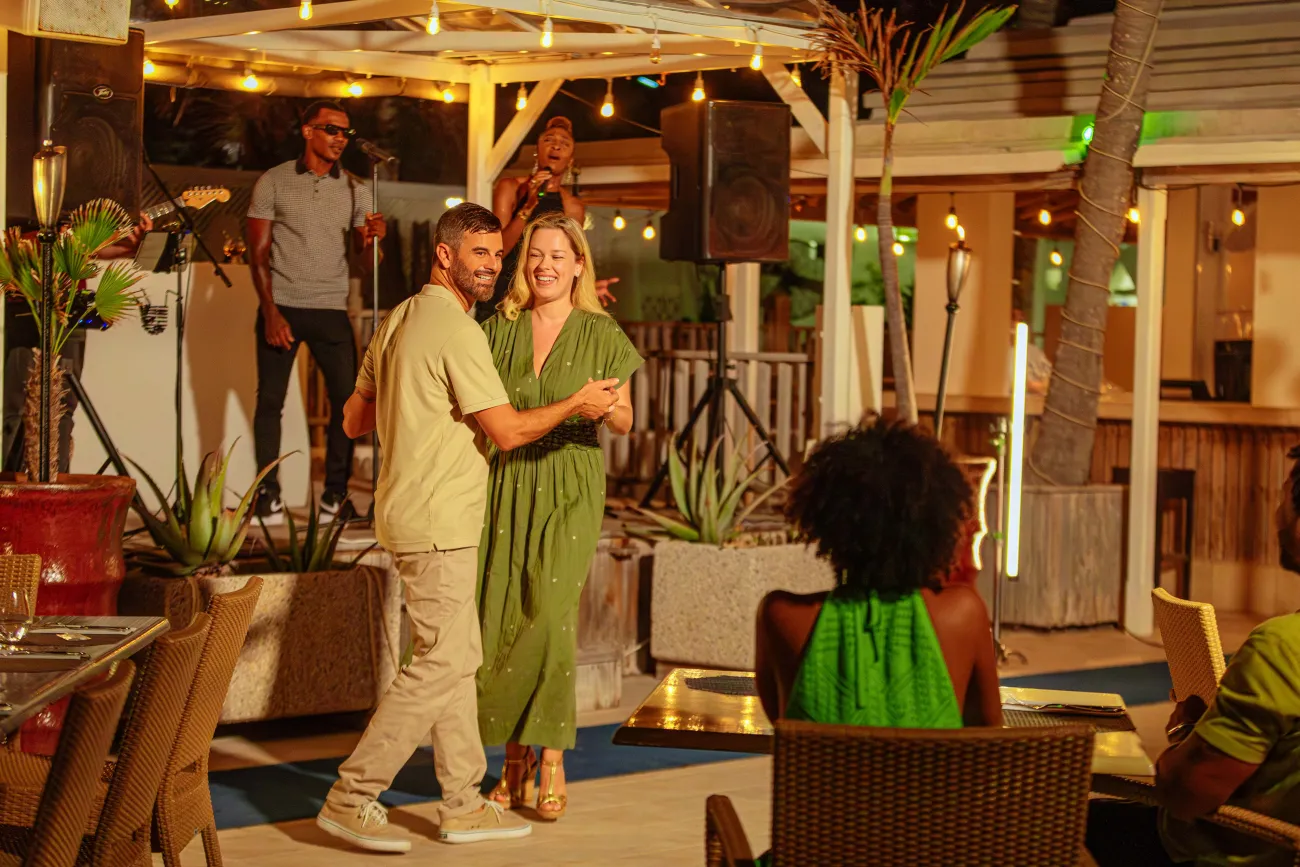 A couple is dancing at Cafe Lido