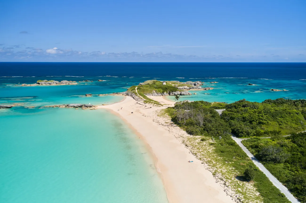 Aerial view of Cooper's Island.