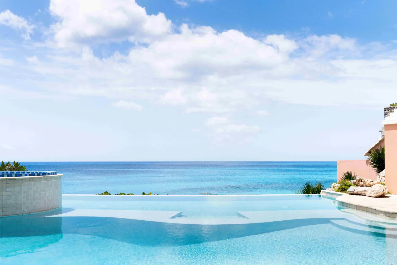 View of The Reefs Resort infinity pool.
