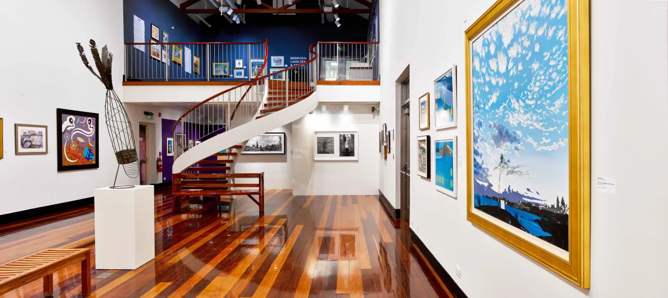 The interior of the Masterworks main gallery. 