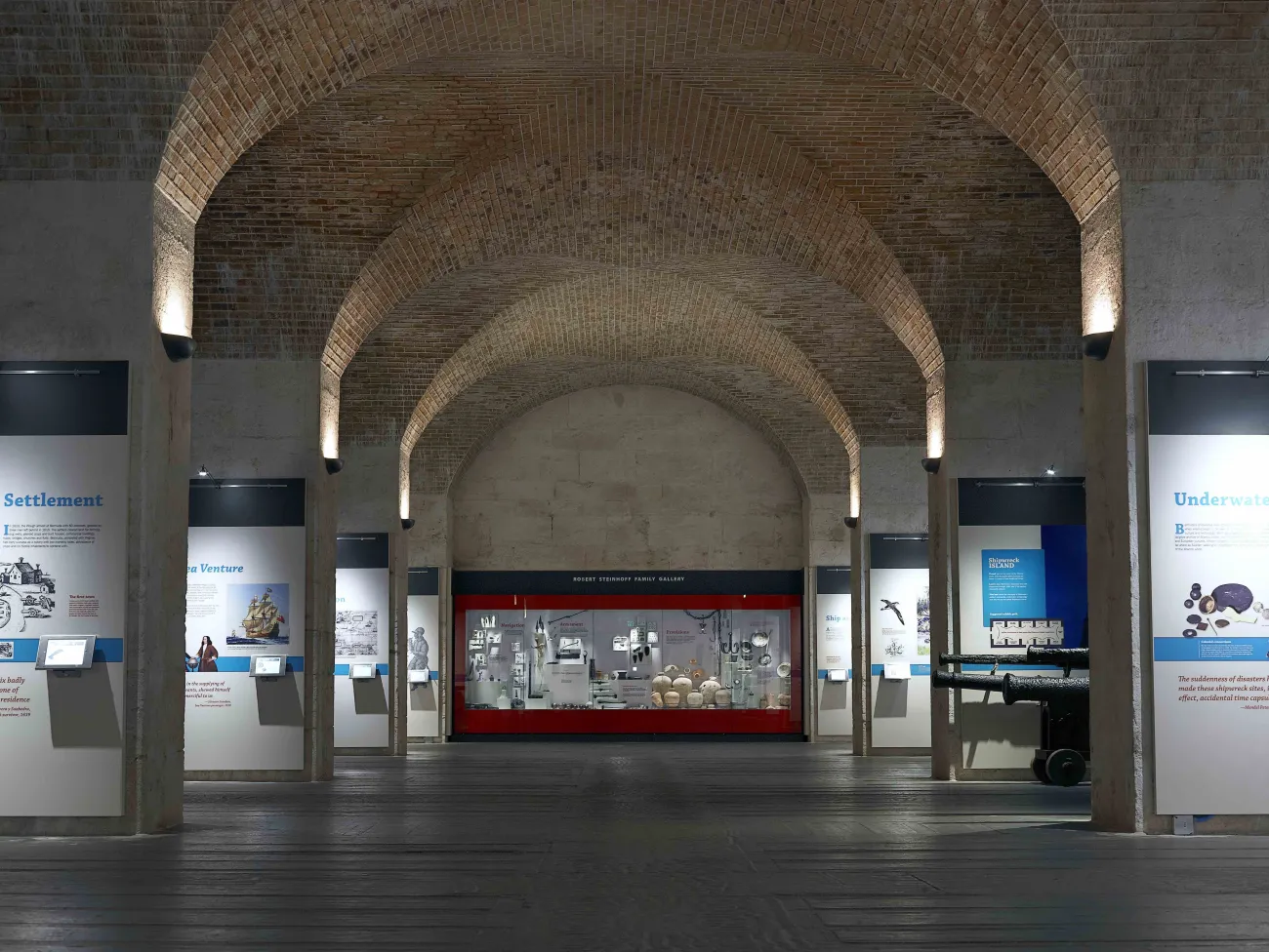 Interior of Queen Elizabeth Hall in National Museum of Bermuda.