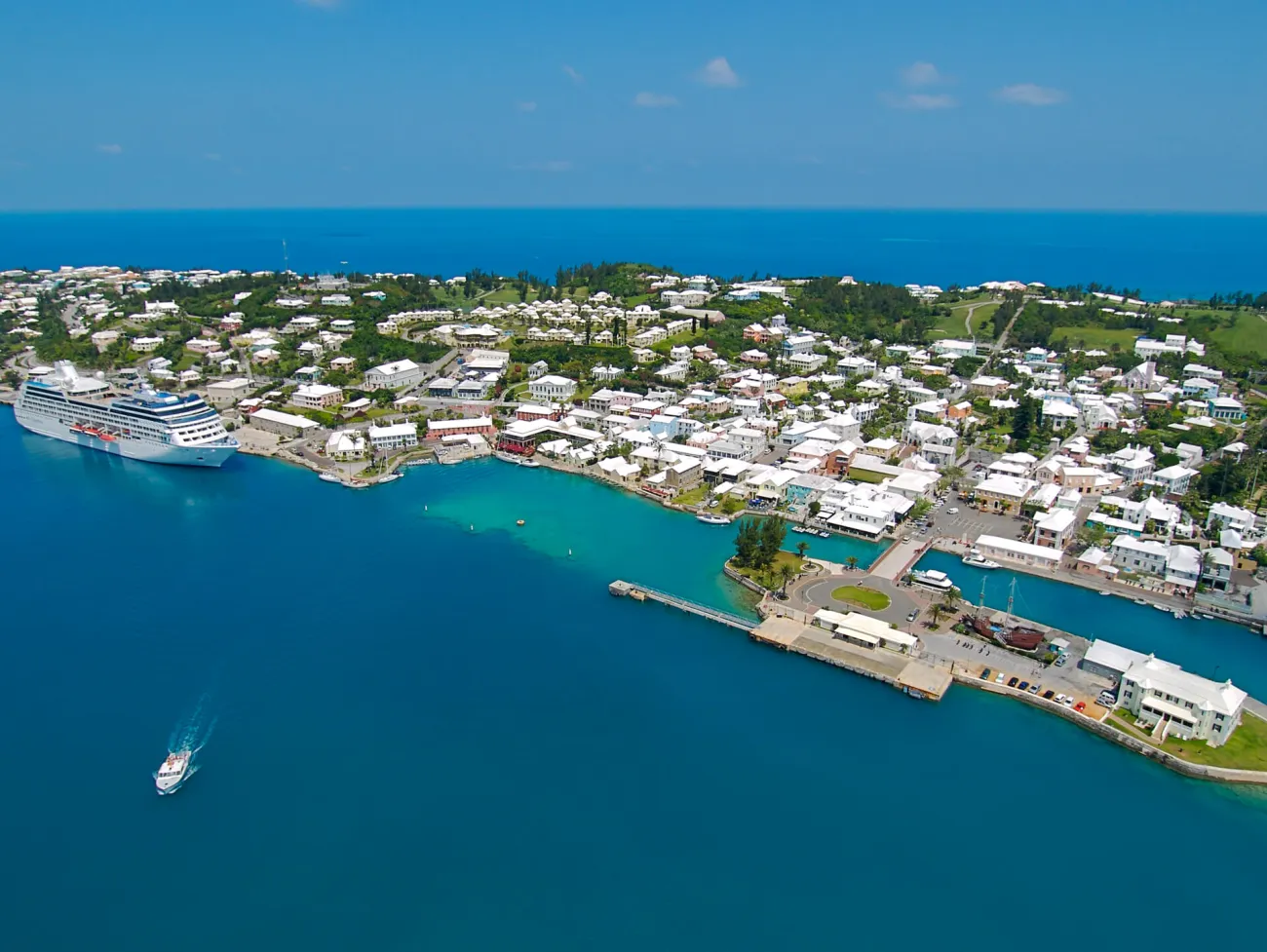 Aerial view of St Georges Harbour