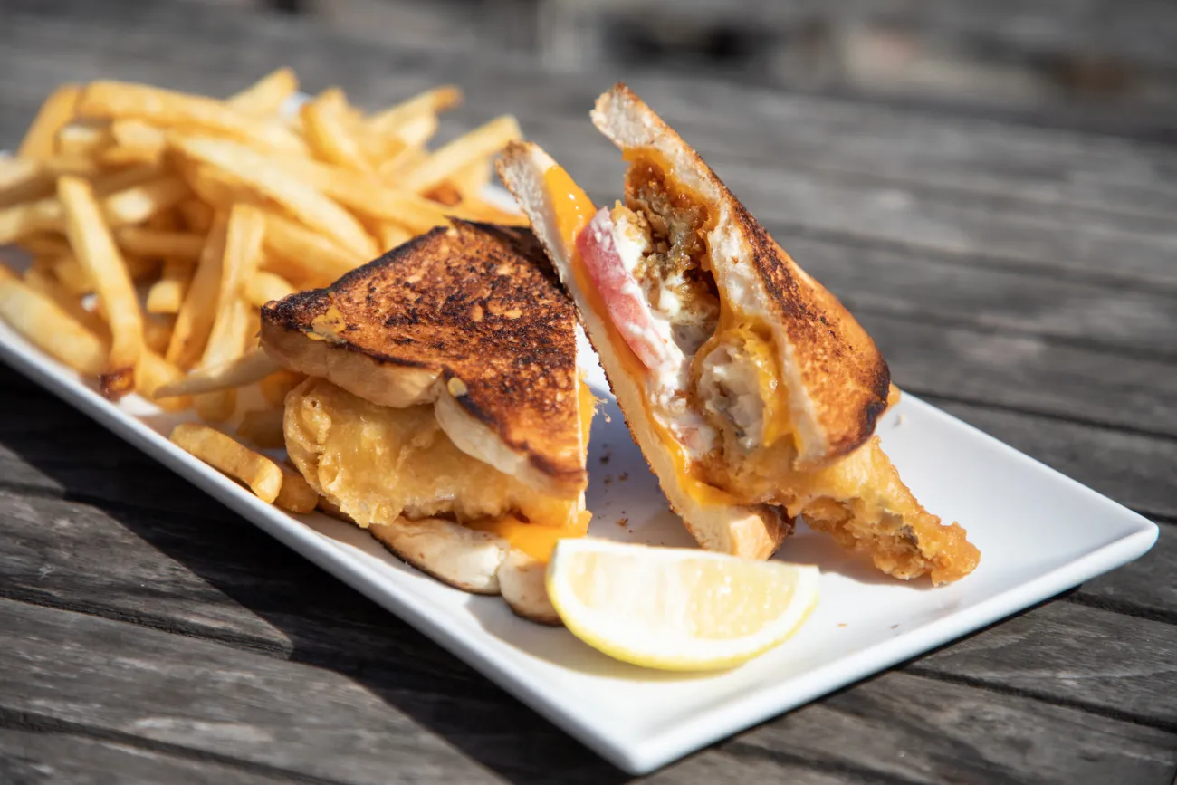 Fish sandwich from Swizzle Inn in Bermuda