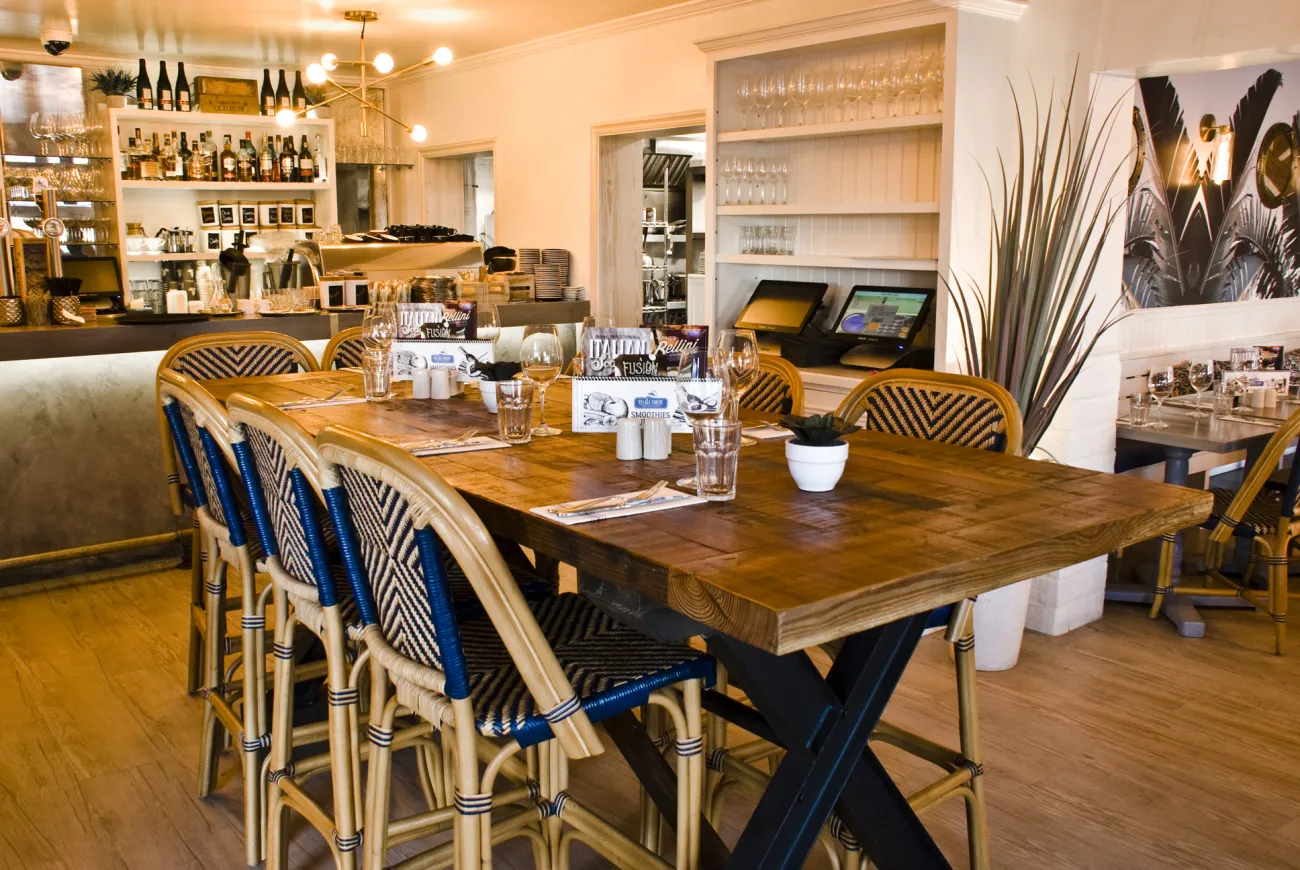 An interior view of Village Pantry restaurant.