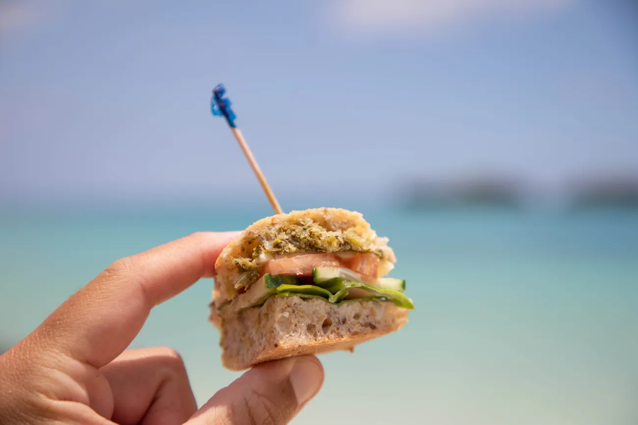 A close of up of foraged food