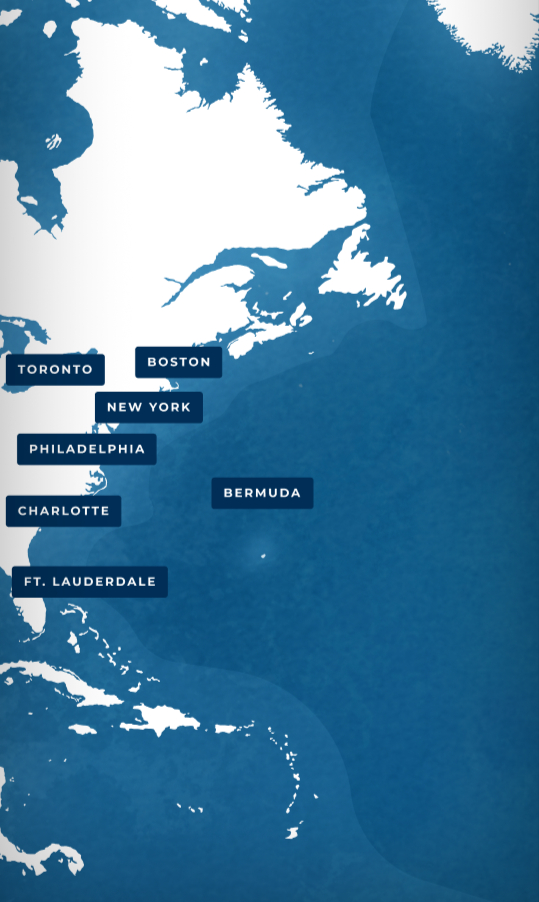 Map of the East Coast